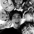Untitled (Pictured starting bottom right and moving counter clockwise) selfie of actors Joe Locke, Rhea Norwood, Corinna Brown, Yasmin Finney, Kizzy Edgell, Tobie Donovan, Will Gao, and Sebastian Croft.